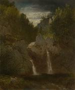 John Frederick Kensett Rock Pool, Bash-Bish Falls France oil painting artist
